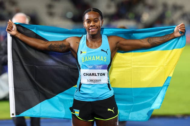 July 30, 2026, Glasgow, Scotland, Great Britain: DEVYNNE CHARLTON of The Bahamas celebrates winning the Athletics Women s 100m hurdles Final of the Commonwealth Games Glasgow 2026 at the Scotstoun Stadium in Glasgow, Scotland. Glasgow Great Britain - ZUMAc179 20260730_zep_c179_005 Copyright: xMickaelxChavetx