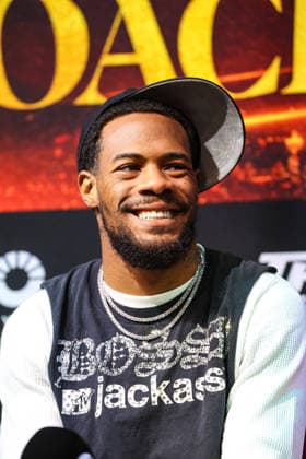 July 30, 2026: Lightweight Lamont Roach Jr. on stage during the press conference, PK, Pressekonferenz for the Roach Jr. vs Zepeda event at the Skybox Lounge inside the Virgin Hotels on July 30, 2026 in Las Vegas, NV. CSM. Las Vegas United States of America - ZUMAc04_ 20260730_zma_c04_106 Copyright: xChristopherxTrimx