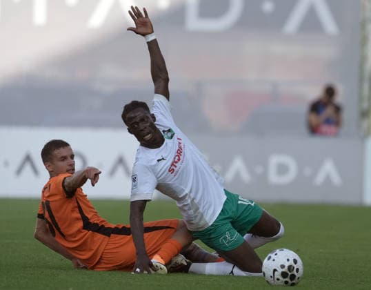 July 30, 2026, Riga, Latvia: Youba TRAORE and Juri Cisotti in action during their UEFA Europa Conference League qualifying round game between Latvian FK Auda and Romanian FCSB in Riga, Latvia, July 30, 2026. Photo: Roman Koksarov Riga Latvia - ZUMAk209 20260730_zsp_k209_001 Copyright: xRomansxKoksarovx