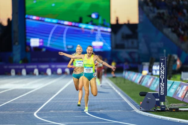 Sport Bilder des Tages July 30, 2026, Glasgow, Scotland, Great Britain: ROSE DAVIES of Australia reacts to winning in the Athletics Women s 5000m Final of the Commonwealth Games Glasgow 2026 at the Scotstoun Stadium in Glasgow, Scotland. JESSICA HULL of Australia is second. Glasgow Great Britain - ZUMAc179 20260730_zep_c179_048 Copyright: xMickaelxChavetx