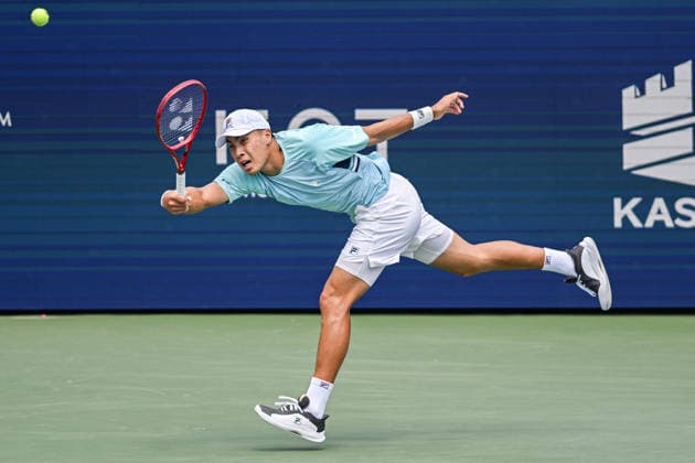 July 30, 2026, Washington, D.C, U.S: BRANDON NAKASHIMA hits a forehand during his match against Jakub MenAÂ¡oÂ­k at the Rock Creek Tennis Center. Washington U.S - ZUMAg196 20260730_zap_g196_020 Copyright: xKylexGustafsonx