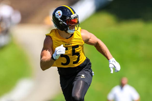 July 30, 2026, Latrobe, Pennsylvania, USA: Pittsburgh Steelers linebacker COLE HOLCOMB (55) during the Pittsburgh Steelers Training Camp in Latrobe, Pennsylvania. NFL, American Football Herren, USA 2026: Pittsburgh Steelers Training Camp  - ZUMAg257 20260730_zsp_g257_053 Copyright: xBrentxGudenschwagerx