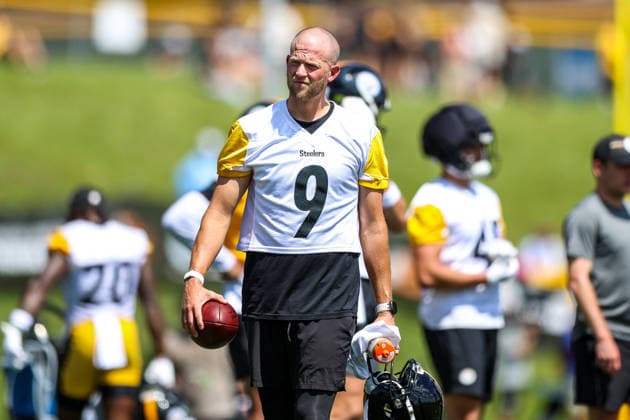 July 30, 2026, Latrobe, Pennsylvania, USA: Pittsburgh Steelers kicker CHRIS BOSWELL (9) during the Pittsburgh Steelers Training Camp in Latrobe, Pennsylvania. NFL, American Football Herren, USA 2026: Pittsburgh Steelers Training Camp  - ZUMAg257 20260730_zsp_g257_057 Copyright: xBrentxGudenschwagerx
