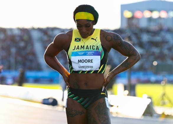 July 30, 2026, Glasgow, Scotland, Great Britain: ASHANTI MOORE of Jamaica is second in the Athletics Women s 200m Semi Final 2 of the Commonwealth Games Glasgow 2026 at the Scotstoun Stadium in Glasgow, Scotland. Commowealth Games 2026: Athletics  - ZUMAc179 20260730_zep_c179_086 Copyright: xMickaelxChavetx