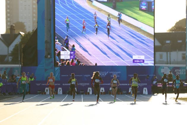July 30, 2026, Glasgow, Scotland, Great Britain: SHANIQUA BASCOMBE of Trinidad and Tobago wins the Athletics Women s 200m Semi Final 3 of the Commonwealth Games Glasgow 2026 at the Scotstoun Stadium in Glasgow, Scotland. Commowealth Games 2026: Athletics  - ZUMAc179 20260730_zep_c179_088 Copyright: xMickaelxChavetx