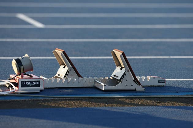 July 30, 2026, Glasgow, Scotland, Great Britain: Starting blocks as seen ahead of the Athletics Women s 200m Semi Finals of the Commonwealth Games Glasgow 2026 at the Scotstoun Stadium in Glasgow, Scotland. Commowealth Games 2026: Athletics  - ZUMAc179 20260730_zep_c179_098 Copyright: xMickaelxChavetx