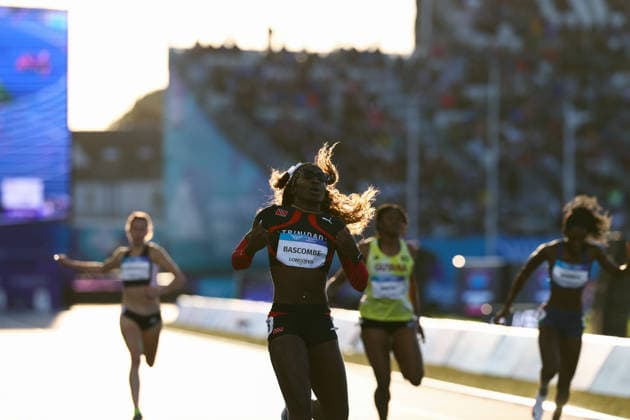 July 30, 2026, Glasgow, Scotland, Great Britain: SHANIQUA BASCOMBE of Trinidad and Tobago wins the Athletics Women s 200m Semi Final 3 of the Commonwealth Games Glasgow 2026 at the Scotstoun Stadium in Glasgow, Scotland. Glasgow Great Britain - ZUMAc179 20260730_zep_c179_084 Copyright: xMickaelxChavetx