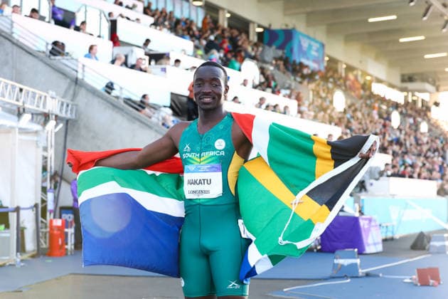 July 30, 2026, Glasgow, Scotland, Great Britain: MASALA MAKATU of South Africa is second in the Athletics Men s 100m T12 Final of the Commonwealth Games Glasgow 2026 at the Scotstoun Stadium in Glasgow, Scotland. Commowealth Games 2026: Athletics  - ZUMAc179 20260730_zep_c179_107 Copyright: xMickaelxChavetx