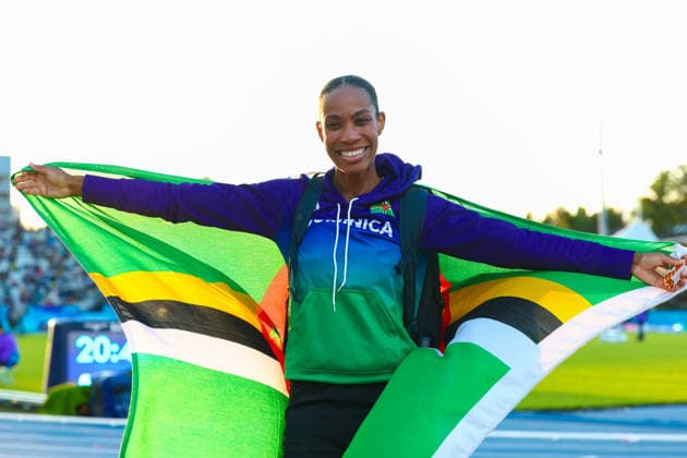 July 30, 2026, Glasgow, Scotland, Great Britain: THEA LAFOND of Dominica celebrates winning the Athletics Women s Triple Jump Final of the Commonwealth Games Glasgow 2026 at the Scotstoun Stadium in Glasgow, Scotland. Glasgow Great Britain - ZUMAc179 20260730_zep_c179_161 Copyright: xMickaelxChavetx