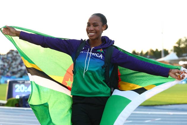 July 30, 2026, Glasgow, Scotland, Great Britain: THEA LAFOND of Dominica celebrates winning the Athletics Women s Triple Jump Final of the Commonwealth Games Glasgow 2026 at the Scotstoun Stadium in Glasgow, Scotland. Glasgow Great Britain - ZUMAc179 20260730_zep_c179_160 Copyright: xMickaelxChavetx