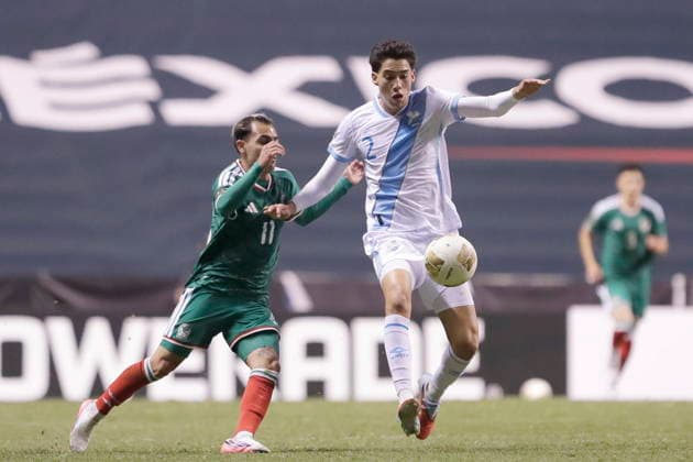 CONCACAF U-20 Championship - Mexico vs Guatemala Hugo Camberos (L) of Mexico vies for the ball with Jorge Gonzalez of Guatemala during the CONCACAF U-20 Championship match between Mexico and Guatemala in Puebla, Mexico, 30 July 2026. PUEBLA Mexico  Copyright: xHILDAxRIOSx