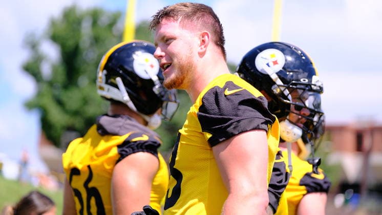 July 30, 2026: Jack Sawyer 33 during the Pittsburgh Steelers training camp in Latrobe, PA CSM NFL, American Football Herren, USA 2026: Steelers Training Camp JULY 30  - ZUMAcp5_ 20260730_faf_cp5_064 Copyright: xJasonxPohuskix