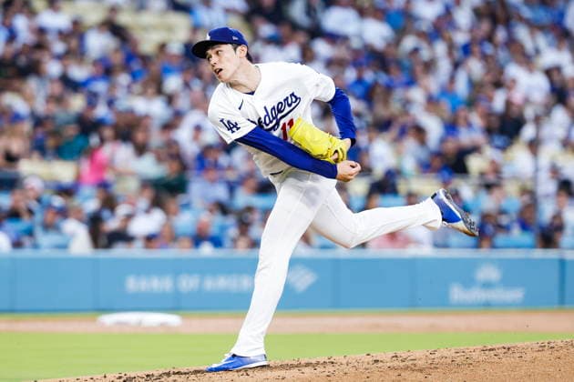 MLB, Baseball Herren, USA - Los Angeles Dodgers vs Seattle Mariners Dodgers starting pitcher Roki Sasaki throws a pitch during the MLB game between the Los Angeles Dodgers and Seattle Mariners at Uniqlo Field in Dodgers Stadium in Los Angeles, California, USA, 30 July 2026. LOS ANGELES CALIFORNIA UNITED STATES  Copyright: xCHRISxTORRESx