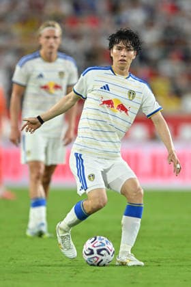 July 30, 2026, Harrison, New Jersey, United States of America: Harrison, United States of America. 30 Jul, 2026. Leeds United Midfielder AO TANAKA (22) in action during a friendly match at Sports Illustrated Stadium Leeds United defeats Sunderland 1 to 0. Credit: , Jr. Zuma Press SOCCER 2026 - Leeds United 1: 0 Sunderland  - ZUMAa301 20260730_aaf_a301_014 Copyright: xBrooksxVonxArxx