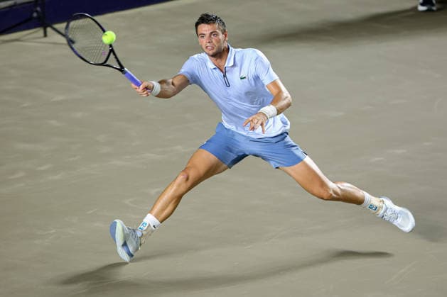 LOS CABOS TENNIS OPEN 2026 LOS CABOS TENNIS OPEN 2026 FRANCISCO CERUNDOLO VS ARTHUR GEA 30072026 LOS CABOS, BAJA CALIFORNIA, MEXICO. Action photo of Arthur Gea of France, during quarter final game of the Los Cabos Tennis Open 2026 held at the Cabo Sports Complex in Baja California, Mexico. Foto de accion de Arthur Gea de Francia, durante juego de cuartos de final del Los Cabos Tennis Open 2026 celebrado en el Cabo Sports Complex de Baja California, Mexico. PHOTO BY IMAGENSHOP AGENCIA FOTOGRAFICA LOS CABOS BAJA CALIFORNIA MEXICO *** LOS CABOS TENNIS OPEN 2026 LOS CABOS TENNIS OPEN 2026 FRANCISCO CERUNDOLO VS ARTHUR GEA 07 30 2026 LOS CABOS, BAJA CALIFORNIA, MEXICO Action photo of Arthur Gea of France during the quarterfinal match of the 2026 Los Cabos Tennis Open held at the Cabo Sports Complex in Baja California, Mexico Action photo of Arthur Gea of France, during the quarterfinal match of the 2026 Los Cabos Tennis Open held at the Cabo Sports Complex in Baja California, Mexico PHOTO BY IMAGENSHOP PHOTO AGENCY LOS CABOS BAJA CALIFORNIA MEXICO Copyright: xIMAGENSHOPxAGENCIAxFOTOGRAFICAx