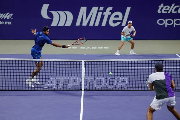 LOS CABOS TENNIS OPEN 2026 LOS CABOS TENNIS OPEN 2026 GONZALO ESCOBAR VS NIKI KALIYANDA VS LUIS CARLOS ALVAREZ ALAN MAGADAN 30072026 LOS CABOS, BAJA CALIFORNIA, MEXICO. Action photo of Gonzalo Escobar and Niki Kaliyanda, during quarter final game of the Los Cabos Tennis Open 2026 held at the Cabo Sports Complex in Baja California, Mexico. Foto de accion de Gonzalo Escobar and Niki Kaliyanda, durante juego de cuartos de final del Los Cabos Tennis Open 2026 celebrado en el Cabo Sports Complex de Baja California, Mexico. PHOTO BY IMAGENSHOP AGENCIA FOTOGRAFICA LOS CABOS BAJA CALIFORNIA MEXICO *** LOS CABOS TENNIS OPEN 2026 LOS CABOS TENNIS OPEN 2026 GONZALO ESCOBAR VS NIKI KALIYANDA VS LUIS CARLOS ALVAREZ ALAN MAGADAN 07 30 2026 LOS CABOS, BAJA CALIFORNIA, MEXICO Action photo of Gonzalo Escobar and Niki Kaliyanda during the quarterfinal match of the 2026 Los Cabos Tennis Open held at the Cabo Sports Complex in Baja California, Mexico Action photo of Gonzalo Escobar and Niki Kaliyanda, during the quarterfinal match of the 2026 Los Cabos Tennis Open held at the Cabo Sports Complex in Baja California, Mexico. PHOTO BY IMAGENSHOP PHOTO AGENCY LOS CABOS, BAJA CALIFORNIA, MEXICO Copyright: xIMAGENSHOPxAGENCIAxFOTOGRAFICAx