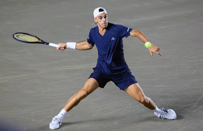 Mifel Tennis Open in Mexico Francisco Cerundolo of Argentina in action against Arthur Gea of France during the Mifel Tennis Open by Telcel Oppo Los Cabos Tournament in the state of Baja California Sur, Mexico, 30 July 2026. Los Cabos Mexico  Copyright: xJorgexReyesx