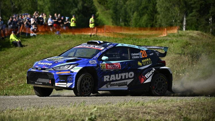 LKS 20260731 Roope Korhonen of Finland during the special stage Saarikas at the WRC, Motorsport Rallye, WM Rally Finland in Jyväskylä, Finland on July 31, 2026. - RONI REKOMAA Jyväskylä Finland cr-2y6gfLU0  Copyright: xRonixRekomaax cr-2y6gfLU0