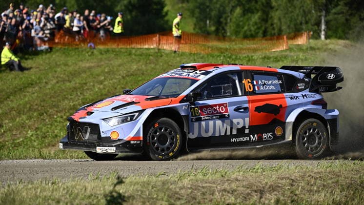 LKS 20260731 Adrien Fourmaux of France during the special stage Saarikas at the WRC, Motorsport Rallye, WM Rally Finland in Jyväskylä, Finland on July 31, 2026. - RONI REKOMAA Jyväskylä Finland Dnq8JhkddbE  Copyright: xRonixRekomaax Dnq8JhkddbE