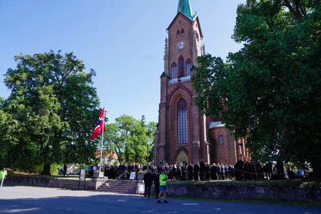 Funeral for rower Olaf Tufte Horten 20260731. Olaf Karl Tufte s funeral in Horten church Friday. Photo: Terje Bendiksby NTB Horten Norway EDITORIAL USE ONLY. RESTRICTED USE FOR BETTING COMPANIES Ref:_SPOnbc1ZRf8eJc.jpg *** Funeral for rower Olaf Tufte, Horten, July 31, 2026. Olaf Karl Tufte’s funeral at Horten Church on Friday. Photo: Terje Bendiksby, NTB, Horten, Norway. EDITORIAL USE ONLY. RESTRICTED USE FOR BETTING COMPANIES.  Copyright: xTerjexBendiksbyx xNTBx