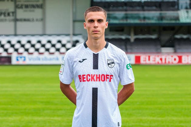 Almin Mesanovic; SC Verl; 3. Liga, Porträttermin 2026 2027 GER, Porträttermin SC Verl, Fussball, 3. Liga, Spielzeit 2026 2027, 30.07.2026 GER, Porträttermin SC Verl, Fussball, 3. Liga, Spielzeit 2026 2027, 30.07.2026 Verl *** Almin Mesanovic, SC Verl, 3rd Division, Photo Shoot 2026–2027 GER, SC Verl Photo Shoot, Soccer, 3rd Division, 2026–2027 Season, July 30, 2026 GER, SC Verl profile shoot, soccer, 3. Liga, 2026–2027 season, July 30, 2026 Verl Copyright: xEibner-Pressefoto JanxRollingerx EP_JSK