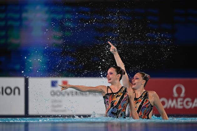 France, Paris, Centre Aquatique Olympique Metropole du Grand Paris, 31.07.2026, European Aquatics Championships Artistic Swimming - Day 1 - Duet Free Preliminary, Anna-Sophia Aeschbacher and Ixchel Honer of Switzerland Photo by Eibner Pressefoto Tino Henschel European Aquatics Championships Artistic Swimming - Day 1 - Duet Free Preliminary Paris *** France, Paris, Centre Aquatique Olympique Metropole du Grand Paris, July 31, 2026, European Aquatics Championships, Artistic Swimming, Day 1, Duet Free Preliminary, Anna Sophia Aeschbacher and Ixchel Honer of Switzerland Photo by Eibner Pressefoto Tino Henschel European Aquatics Championships Artistic Swimming Day 1 Duet Free Preliminary Paris Copyright: xEibnerxPressefotox