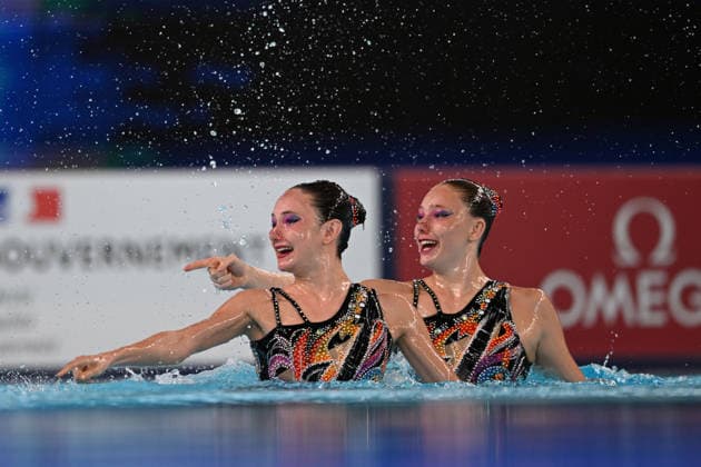France, Paris, Centre Aquatique Olympique Metropole du Grand Paris, 31.07.2026, European Aquatics Championships Artistic Swimming - Day 1 - Duet Free Preliminary, Anna-Sophia Aeschbacher and Ixchel Honer of Switzerland Photo by Eibner Pressefoto Tino Henschel European Aquatics Championships Artistic Swimming - Day 1 - Duet Free Preliminary Paris *** France, Paris, Centre Aquatique Olympique Metropole du Grand Paris, July 31, 2026, European Aquatics Championships, Artistic Swimming, Day 1, Duet Free Preliminary, Anna Sophia Aeschbacher and Ixchel Honer of Switzerland Photo by Eibner Pressefoto Tino Henschel European Aquatics Championships Artistic Swimming Day 1 Duet Free Preliminary Paris Copyright: xEibnerxPressefotox