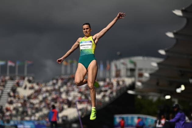 COM26 ATHLETICS, Delta Amidzovski of Australia competes in the Women s Long Jump Qualifying during the Glasgow 2026 Commonwealth Games at Scotstoun Stadium in Glasgow, Scotland, Friday, July 31, 2026. ( NO ARCHIVING, EDITORIAL USE ONLY Glasgow United Kingdom  Copyright: xJOELxCARRETTx 20260731113164738307