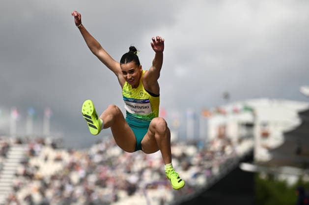 COM26 ATHLETICS, Delta Amidzovski of Australia competes in the Women s Long Jump Qualifying during the Glasgow 2026 Commonwealth Games at Scotstoun Stadium in Glasgow, Scotland, Friday, July 31, 2026. ( NO ARCHIVING, EDITORIAL USE ONLY Glasgow United Kingdom  Copyright: xJOELxCARRETTx 20260731122488846688