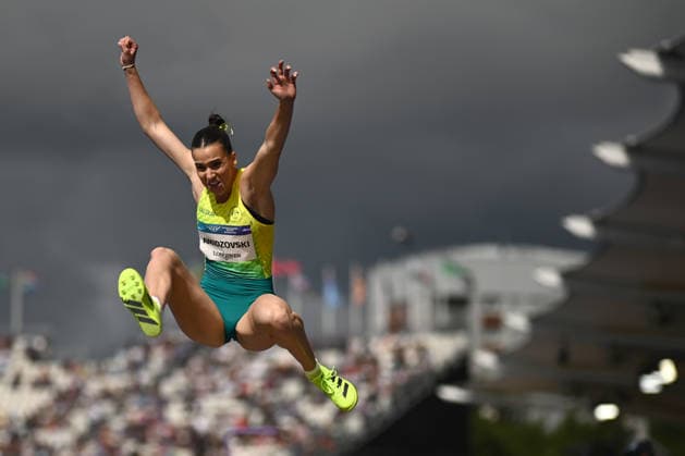 COM26 ATHLETICS, Delta Amidzovski of Australia competes in the Women s Long Jump Qualifying during the Glasgow 2026 Commonwealth Games at Scotstoun Stadium in Glasgow, Scotland, Friday, July 31, 2026. ( NO ARCHIVING, EDITORIAL USE ONLY Glasgow United Kingdom  Copyright: xJOELxCARRETTx 20260731169956652230