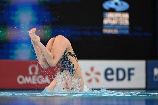 France, Paris, Centre Aquatique Olympique Metropole du Grand Paris, 31.07.2026, European Aquatics Championships Artistic Swimming - Day 1 - Duet Free Preliminary, Anastasiya Dabravolskaya and Aliaksandra Mironchyk of Neutral Athletes A (Belarus) Photo by Eibner Pressefoto Tino Henschel European Aquatics Championships Artistic Swimming - Day 1 - Duet Free Preliminary Paris *** France, Paris, Centre Aquatique Olympique Metropole du Grand Paris, July 31, 2026, European Aquatics Championships, Artistic Swimming, Day 1, Duet Free Preliminary, Anastasiya Dabravolskaya and Aliaksandra Mironchyk of Neutral Athletes (Belarus). Photo by Eibner Pressefoto, Tino Henschel. European Aquatics Championships, Artistic Swimming, Day 1, Duet Free Preliminary, Paris Copyright: xEibnerxPressefotox
