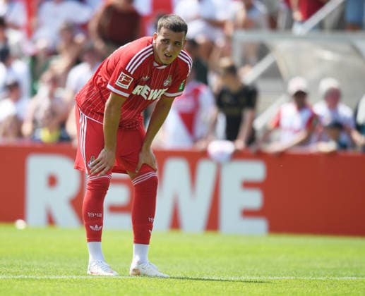 31.07.2026, xophax, Fussball 1.Bundesliga, 1.FC Koeln Trainingslager . Mannschaft des 1.FC Köln in Kitzbühel .Training in Sankt Johann. Freundschaftsspiel St.Johann in Tirol gegen Hertha BSC. 1.FC Köln - Hertha. Said El Mala ( 1.FC Köln ) Kitzbühel *** July 31, 2026, xophax, Soccer, Bundesliga 1, 1 FC Köln Training Camp: 1 FC Köln team in Kitzbühel; training in Sankt Johann; friendly match in Sankt Johann in Tirol against Hertha BSC; 1 FC Köln; Hertha; Said El Mala; 1 FC Köln; Kitzbühel