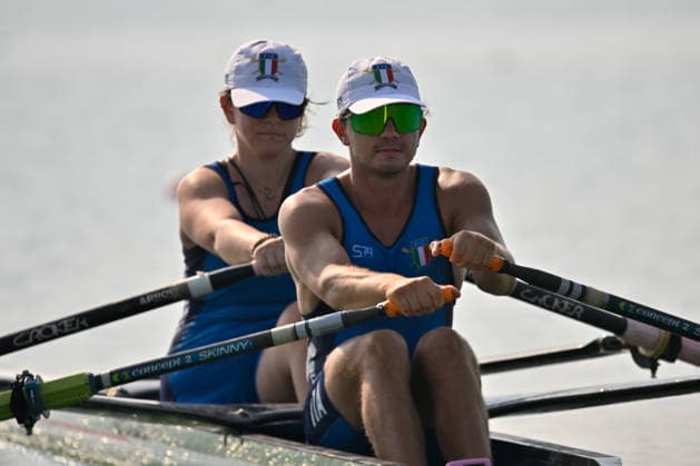 IPA87132460 - Lightweight Women s Double Sculls Preliminary Race: Elena Sali and Melissa Schincariol (ITA) during the 2026 European Rowing Championships, a rowing race in Varese, Italy, on July 31, 2026  Copyright: xDaniloxVigo IPAxSportx xx 87132460