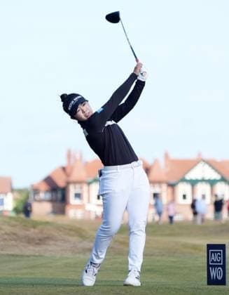 Golf: Women s British Open Miyu Yamashita of Japan hits off the third tee during the second round of the Women s British Open golf tournament on July 31, 2026, at Royal Lytham &amp; St Annes Golf Club in Lytham St Annes, England.  A14AA0005624714P