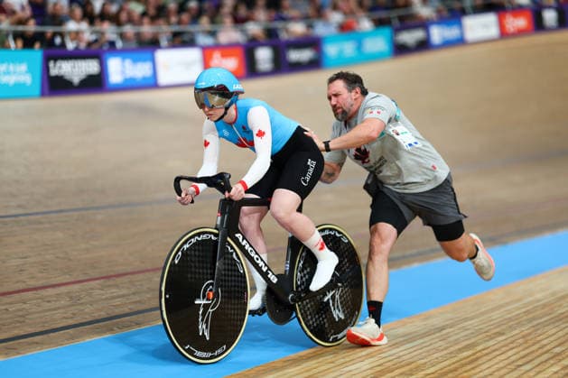Glasgow 2026 Commonwealth Games Picture by Alex Whitehead SWpix.com - 31 07 2026 - Glasgow 2026 Commonwealth Games - Track cycling, Rad, Radsport, Bahnrad, Bahn and Para Track Cycling - Sir Chris Hoy Velodrome, Glasgow, Scotland - Women s Sprint Qualifying - Sarah Orban of Canada Glasgow Sir Chris Hoy Velodrome Scotland Copyright: x xSWpix.comx(t axPhotographyxHubxLtd)xAlexxWhitehead SWpix.comx SWP-3030-16319
