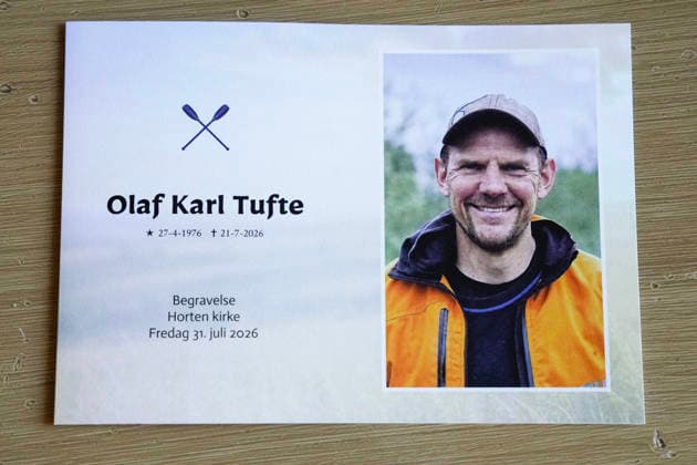 Sport Bilder des Tages Begravelse for roer Olaf Tufte Horten 20260731. Olaf Karl Tuftes begravelse i Horten kirke fredag. Foto: Terje Bendiksby NTB POOL Horten Norge EDITORIAL USE ONLY. RESTRICTED USE FOR BETTING COMPANIES Ref:_SPOp4ouzLWhaxI.jpg *** Funeral for rower Olaf Tufte in Horten, July 31, 2026. Olaf Karl Tufte’s funeral at Horten Church on Friday. Photo: Terje Bendiksby, NTB POOL, Horten, Norway. EDITORIAL USE ONLY. RESTRICTED USE FOR BETTING COMPANIES.  Copyright: xTerjexBendiksbyx xNTBx