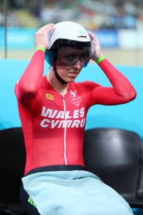 Glasgow 2026 Commonwealth Games Picture by Alex Whitehead SWpix.com - 31 07 2026 - Glasgow 2026 Commonwealth Games - Track cycling, Rad, Radsport, Bahnrad, Bahn and Para Track Cycling - Sir Chris Hoy Velodrome, Glasgow, Scotland - Women s 4000m Individual Pursuit Qualifying - Anna Morris of Wales Glasgow Sir Chris Hoy Velodrome Scotland Copyright: x xSWpix.comx(t axPhotographyxHubxLtd)xAlexxWhitehead SWpix.comx SWP-3030-16374