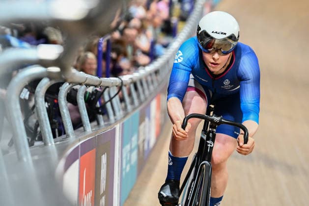 Glasgow 2026 Commonwealth Games Picture by Olly Hassell SWpix.com - 31 07 2026 - Glasgow 2026 Commonwealth Games - Track cycling, Rad, Radsport, Bahnrad, Bahn and Para Track Cycling - Sir Chris Hoy Velodrome, Glasgow, Scotland - Women s Sprint Qualifying - Ellie Stone of Scotland Glasgow Sir Chris Hoy Velodrome Scotland Copyright: x xSWpix.comx(t axPhotographyxHubxLtd)xOllyxHassell SWpix.comx SWP-3030-16299