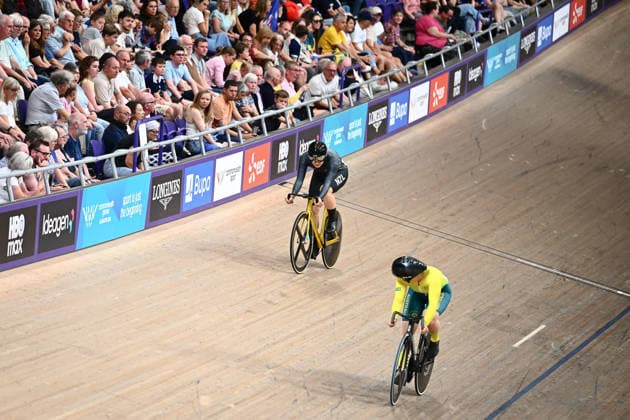 Glasgow 2026 Commonwealth Games Picture by Olly Hassell SWpix.com - 31 07 2026 - Glasgow 2026 Commonwealth Games - Track cycling, Rad, Radsport, Bahnrad, Bahn and Para Track Cycling - Sir Chris Hoy Velodrome, Glasgow, Scotland - Women s Sprint - 1 8 Finals - Ellesse Andrews of New Zealand Glasgow Sir Chris Hoy Velodrome Scotland Copyright: x xSWpix.comx(t axPhotographyxHubxLtd)xOllyxHassell SWpix.comx SWP-3030-16434