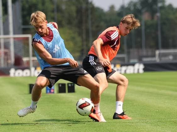 31.07.2026 - Fussball - 2. Fussball - Bundesliga - Saison 2026 2027 - 1. FC Nürnberg Nuernberg FCN ( Club ) - Training - Sportfoto Zink DoGe - xdoxgex - Marko Soldic (16, 1. FC Nürnberg FCN ) Tim Janisch (32, 1. FC Nürnberg FCN ) *** July 31, 2026 Soccer 2 Bundesliga 2026–2027 Season 1 FC Nuremberg FCN Club Training Sports Photo Zink DoGe xdoxgex Marko Soldic 16, 1 FC Nuremberg FCN Tim Janisch 32, 1 FC Nuremberg FCN