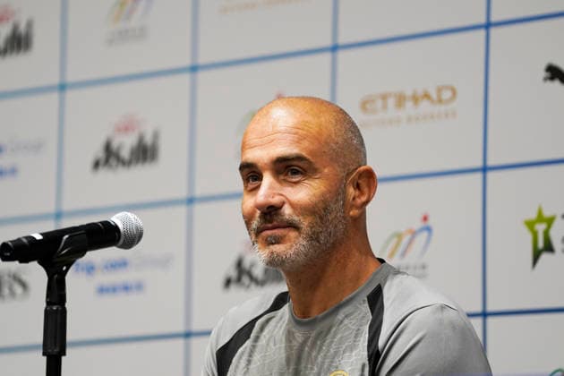 HONGKONG-SOCCER FOOTBALL-FEST Enzo Maresca, a coach of Manchester City F.C. during Pre-Match press conference, PK, Pressekonferenz at Kai Tan Stadium during the Hong Kong Football Festival 2026 in Hong Kong, July 31, 2026. NEXPHER Vernon Yuen HONG KONG