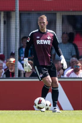ST. JOHANN IN TIROL, AUSTRIA - JULY 31: Marvin Schwaebe (Schwäbe, Schwabe, 1. FC Koeln, 1) controls the ball during a friendly game between 1. FC Koeln vs. Hertha BSC Berlin at trainings camp of 1. FC Koeln in Kitzbuehel of season 2026 27 at Koasastadion on July 31, 2026 in St. Johann in Tirol, Austria. Austria Copyright: xSteffiexWunderlx