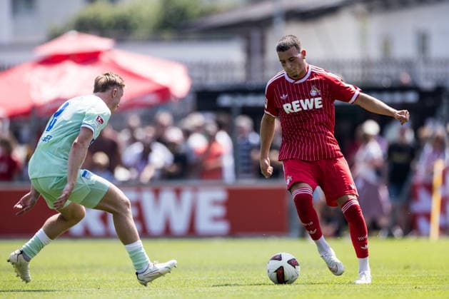 ST. JOHANN IN TIROL, AUSTRIA - JULY 31: Said El Mala (1. FC Koeln, 13) controls the ball during a friendly game between 1. FC Koeln vs. Hertha BSC Berlin at trainings camp of 1. FC Koeln in Kitzbuehel of season 2026 27 at Koasastadion on July 31, 2026 in St. Johann in Tirol, Austria. Austria Copyright: xSteffiexWunderlx