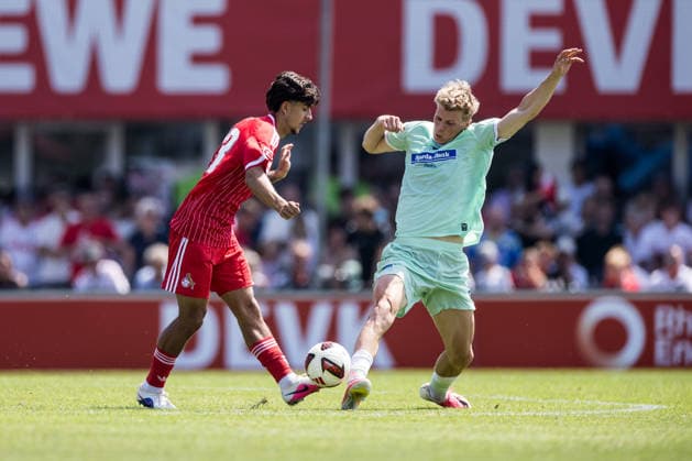 ST. JOHANN IN TIROL, AUSTRIA - JULY 31: Kristiyan Irmiev (1. FC Koeln, 43) controls the ball during a friendly game between 1. FC Koeln vs. Hertha BSC Berlin at trainings camp of 1. FC Koeln in Kitzbuehel of season 2026 27 at Koasastadion on July 31, 2026 in St. Johann in Tirol, Austria. Austria Copyright: xSteffiexWunderlx