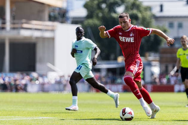 ST. JOHANN IN TIROL, AUSTRIA - JULY 31: Said El Mala (1. FC Koeln, 13) controls the ball during a friendly game between 1. FC Koeln vs. Hertha BSC Berlin at trainings camp of 1. FC Koeln in Kitzbuehel of season 2026 27 at Koasastadion on July 31, 2026 in St. Johann in Tirol, Austria. Austria Copyright: xSteffiexWunderlx