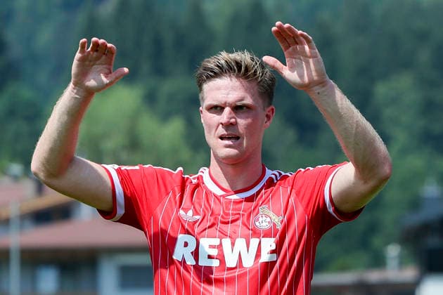 Marius Bülter (1. FC Köln) bejubelt seinen Treffer zum 2:1, Friendly match, 1. FC Köln v Hertha BSC Berlin, Koasastadion am 31. July 2026 in St. Johann in Tirol, Österreich. (Foto von Marco Steinbrenner DeFodi Images) Marius Bülter (1. FC Köln) celebrates after scoring his teams second goal, Friendly match, 1. FC Köln v Hertha BSC Berlin, Koasastadion, July 31, 2026 in St. Johann in Tirol, Austria. (Photo by Marco Steinbrenner DeFodi Images) - *** Marius Bülter of 1. FC Köln celebrates his goal to make it 2–1, Friendly match, 1. FC Köln vs. Hertha BSC Berlin, Koasa Stadium on July 31, 2026, in St. Johann in Tirol, Austria. Photo by Marco Steinbrenner, DeFodi Images. Marius Bülter of 1. FC Köln celebrates after scoring his team’s second goal, Friendly match, 1. FC Köln vs. Hertha BSC Berlin, Koasa Stadium, July 31, 2026, in St. Johann in Tirol, Austria. Photo by Marco Steinbrenner, DeFodi Images