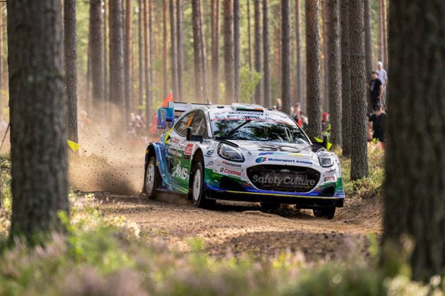 IPA87133760 - Jon Armstrong (IRL) and Shane Byrne (IRL) in an M Ford World Rally Team Ford Puma Rally1 in action during the FIA WRC, Motorsport Rallye, WM SECTO RALLY FINLAND in Jyväskylä, Finland, July 30–August 2, 2026.  Copyright: xFedericoxManoni IPAxSportx xx 87133760