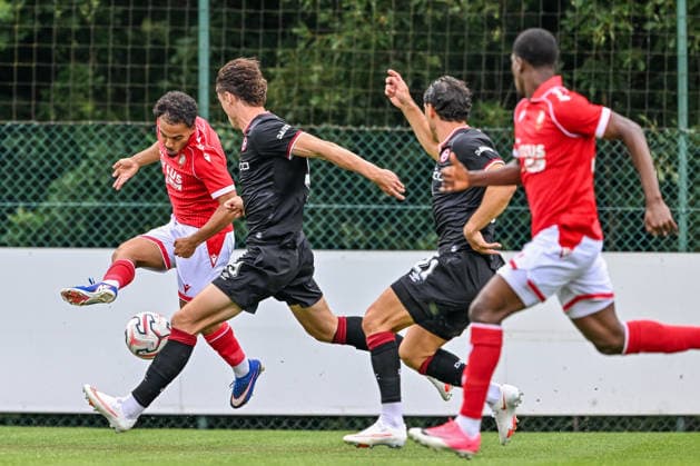260731 Standard de Liege vs Arminia Bielefeld Adnane Abid (11) of Standard CL during a friendly soccer game in the preparations ahead of the Jupiler Pro League season 2026 - 2027 between Standard de Liege and Arminia Bielefeld from Germany on July 31 , 2026 in Liege, Belgium. (Photo by Stijn Audooren Isosport) Liege SL16 Football Campus Liege Belgium  Copyright: xIsosportxStijnxAudoorenx
