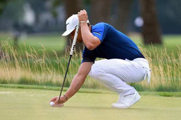U.S. Senior Open Championship DETROIT, MICHIGAN - JULY 30: Adrien Saddier of Esery, France places his ball on the 16th green during the first round of the Rocket Classic 2026 at the Detroit Golf Club in Detroit, Michigan, USA, July 30, 2026. Detoit Michian United States  Copyright: xAmyxLemusx originalFilename:lemus-ussenior260730_np4z5.jpg