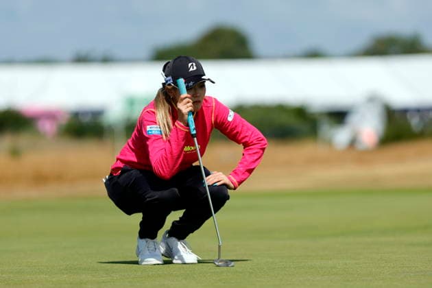 RECORD DATE NOT STATED 31st July 2026; Royal Lytham and St Annes Golf Club, Lytham St Annes, Lancashire, England; AIG Womens Open Championship Golf Day Two; Shiho Kuwaki (JPN) shot a one under par 70 to finish at six under par and a share of the second round lead in the clubhouse AlanxMartin